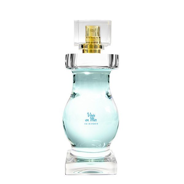 Flacon de parfum collection azur vire en mer