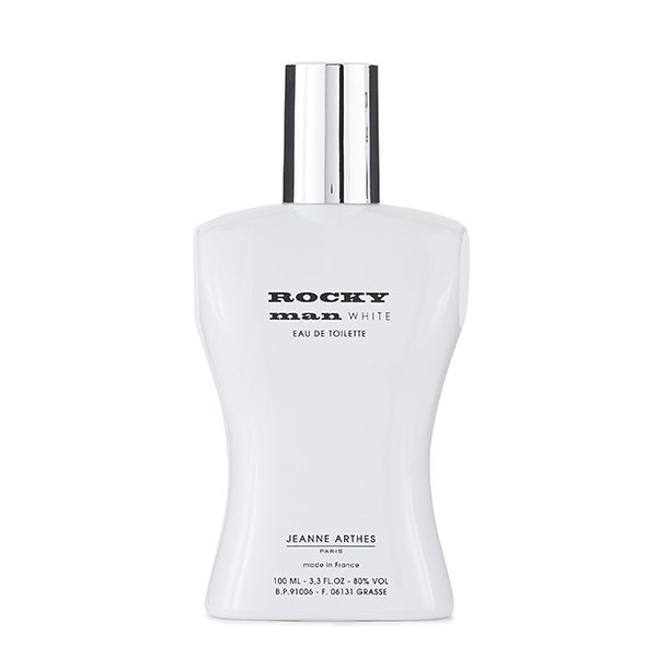 Flacon de parfum homme Rocky Man in white shirt
