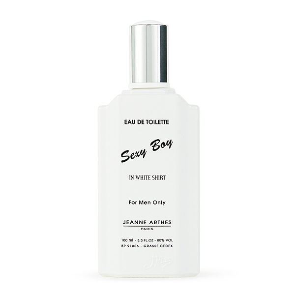 Flacon eau de toilette homme sexy boy in white